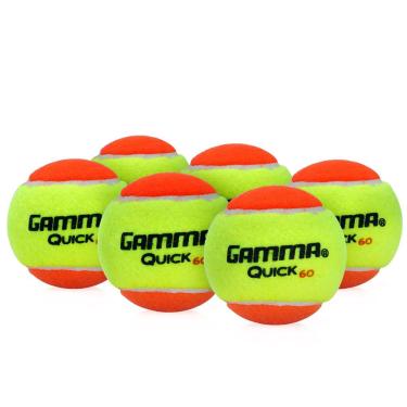 Imagem de Bola de Tênis e Beach Tennis Gamma Quick Kids Pacote com 6 Bolas