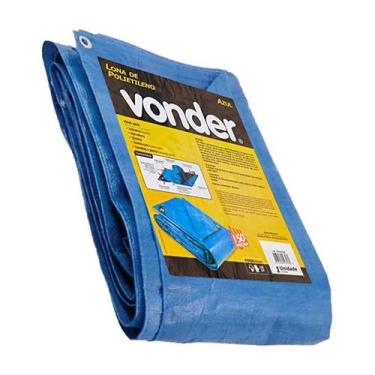 Imagem de Lona Encerado Polietileno 10 X 8 Azul 150 Micras Vonder