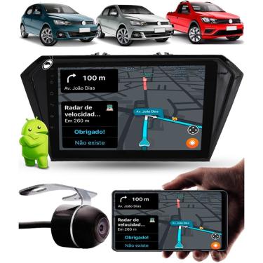 Imagem de Multimídia 2 Din 9" Polegadas Android Gol Voyage Saveiro G7 G8 2017 Em Diante + Câmera de Ré