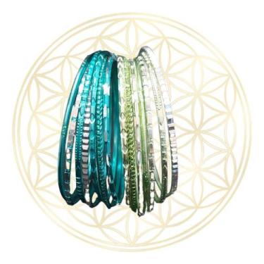Imagem de Kit com 7 Pulseiras Tradicional Indiana - Fluir, Verde