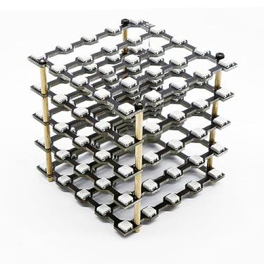 Imagem de Treedix Kit Faça Você Mesmo Com Placa De Luz Led Rgb Ws2812B 5050, Cubo Quadrado Digital, Endereçável Individualmente, 5X5X5 Para Crianças E Adolescentes, Compatível Arduino Raspberry Pi