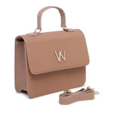 Imagem de Bolsa Virnat Quadrada Lisa Alça Transversal e Mão Feminina-Feminino