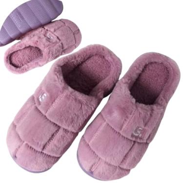 Imagem de Pantufa Chinelo premium Sola Antiderrapante Super Quentinha Feminino pelucia Unissex Adultos Conforto Facilidade de Uso (ROXO, BR, Adulto, Numérico, 34)