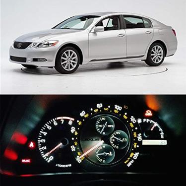 Imagem de WLJH Medidor de instrumento branco extremamente brilhante, painel aglomerado, velocímetro, indicador de tacômetro, lâmpada de aviso, kit completo de luz de LED para Lexus IS300 2001-2005, pacote com 25
