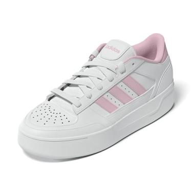 Imagem de adidas Tênis feminino Break Start Bold, Branco/Rosa Claro/Branco, 35