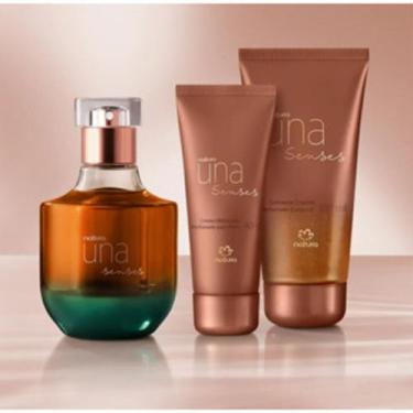 Imagem de Kit Una Senses (Perfume 75ml, Sab. Liq. 80ml e Creme Mãos 40g) Natura