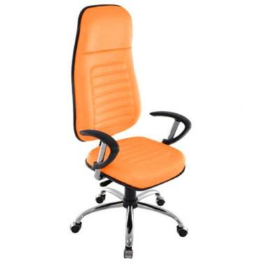 Imagem de Cadeira Presidente Com Espaldar Alto Linha Blenda Laranja - DESIGN OFF