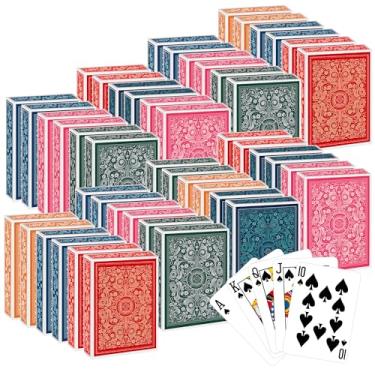 Imagem de Playing Cards 48 Pack, 48 Deck of Playing Cards Bulk for Adults, Professional Poker Cards Set 6 Colors, Family Game Night, Standard Index Card for Blackjack, Pinochle, Canasta Card Game Party Supplies