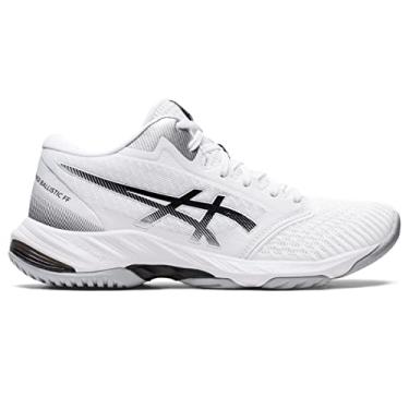 Imagem de ASICS Tênis de vôlei feminino Netburner Ballistic FlyteFoam 3, Branco/preto, 35