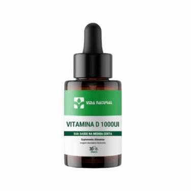 Imagem de Vida Natural Vitamina D 1000UI em Gotas 30ml Suplemento Vitamínico Líquido Sem Açúcar, Glúten ou Lactose Uso Adulto e Infantil