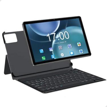 Imagem de Tablet Android 10.1” com 128GB + Capa com Teclado Magnético, Mouse – Wi-Fi, 4G, Câmera Dupla, Bateria 6000mAh – Kit Completo para Estudo e Trabalho
