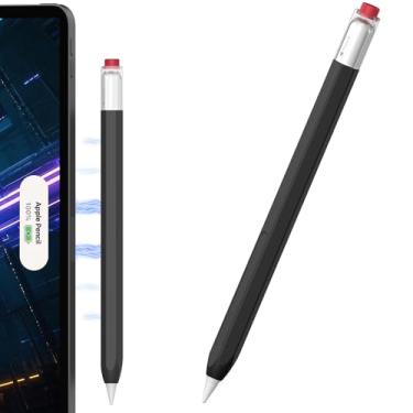 Imagem de CUBETOOU Capa hexagonal clássica compatível com Apple Pencil 2ª geração e Apple Pencil Pro suporta carregamento magnético e toque duplo (preto)