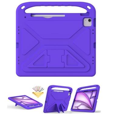 Imagem de UUcovers Capa infantil para iPad Pro 33.0 cm M4 2024 com suporte/alça/caneta stylus porta-lápis, leve, macio, EVA, resistente, à prova de choque, resistente, dobrável, capa protetora para meninas e
