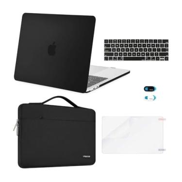 Imagem de MOSISO Compatível com MacBook Pro 33.0 cm capa M2 2025, 2024, 2023-2016 A2338 M1 A2251 A2289 A2159 A1989 A1708 A1706, capa rígida de plástico, bolsa, capa de teclado, capa de webcam e protetor de