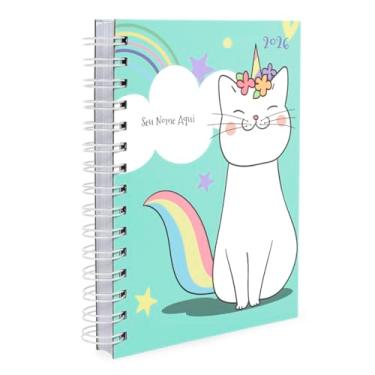 Imagem de Agenda 2026 Personalizada Fantasy Unicórnio Gato