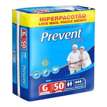 Imagem de Fralda Geriátrica Prevent Hiper G com 50 Unidades, G