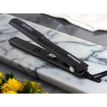 Imagem de Chapinha Prancha Mondial Tourmaline Íon Compacta P15 Cor Preto Bivolt 