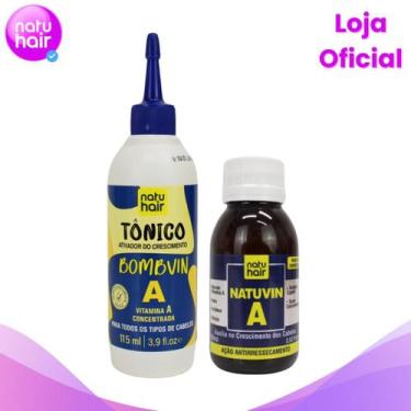 Imagem de Kit Crescimento e Fortalecimento NatuVin A 60ml + Tônico Bombvin A 100