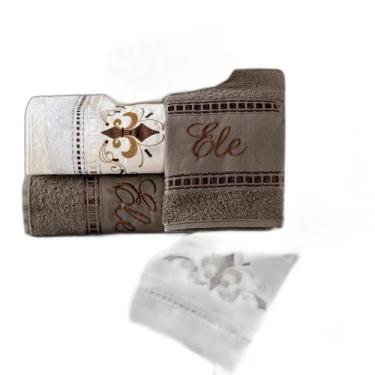 Imagem de Jogo Toalha Banho Casa E Conforto Aurora 100% Algodão - De Luca Enxova