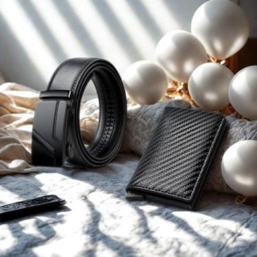 Imagem de Presente Perfeito para o Dia dos Pais  Kit com Cinto de Couro + Cartei