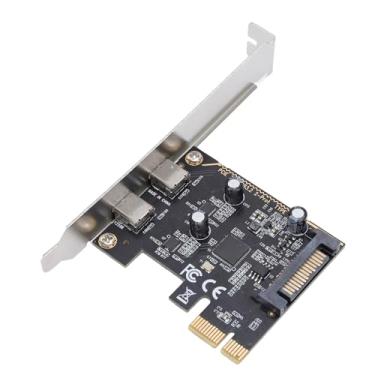 Imagem de GOWENIC 2-ports USB PCIE Card PCI Express para o Adaptador do Painel Frontal da Placa de Expansão USB 3.2 GEN1 GEN1 para Suporte para PC para Desktop w Indow XP/Vista/W In7/w In8/w In10