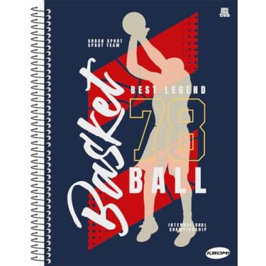 Imagem de Caderno Universitário Animativa, 12 matérias, Capa dura, 240 folhas, Kbom Masculino, Pacote com 4