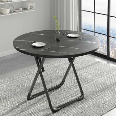 Imagem de Mesa Dobrável De 24 Para Interior E Exterior Mesa De Lazer De Jardim De 28 Polegadas Mesa De Jantar De Acampamento Mesa De Café Com Economia De Espaço 31 Mesa De Extremidade, C, Ø60xH72cm
