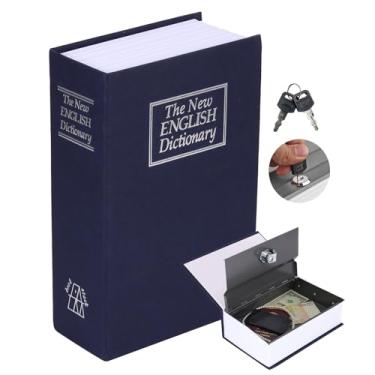 Imagem de Seguro para livro com chave, cofre oculto ALLOMN Dictionary, cofre portátil, cofre para livros, perfeito para moedas, dinheiro, dinheiro e joias, à prova de fogo e à prova d'água