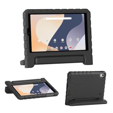 Imagem de Thoreta Capa infantil para tablet Walmart Onn 20.3 cm Gen 4 2024 modelo lançado: 100135923, capa à prova de choque para crianças com suporte ajustável conversível, preta