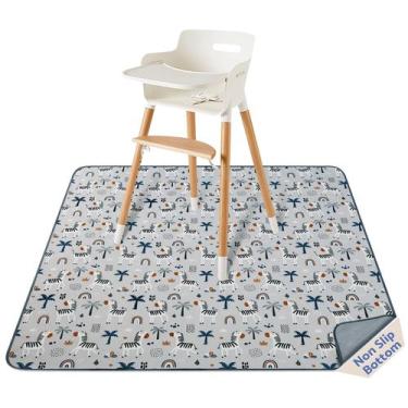 Imagem de Baby Splat Mat Blissful Diary, impermeável, lavável, cinza, zebra