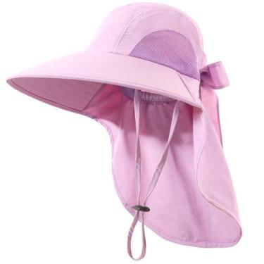 Imagem de Chapéu de sol DOCVIT, proteção UV, impermeável, aba larga, roxo