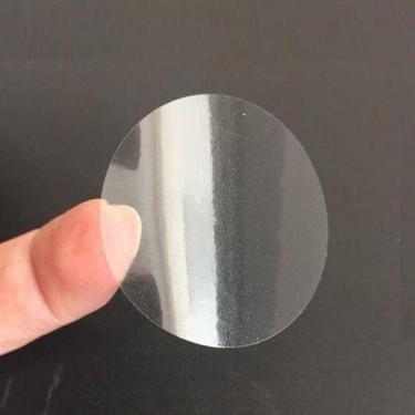 Imagem de 1000 Etiquetas Lacre Selo Adesivo Bolinha Transparente 4cm - Fixa Pers