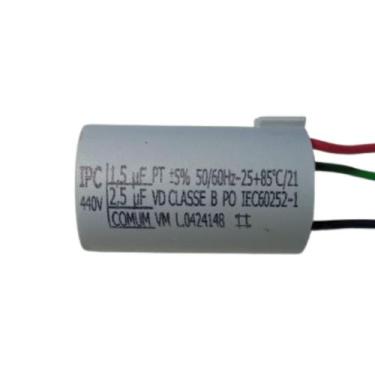 Imagem de Capacitor P/ Ventilador 3 Fios 1,5 + 2,5uf 440 Vac Ipc