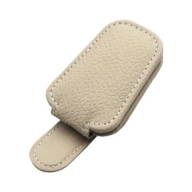 Imagem de Óculos De Sol Magnéticos De Couro Para Carro, Suporte Para Viseira Sol