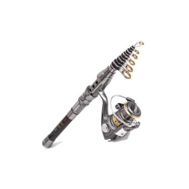 Imagem de Vara de Pesca de Viagem Vara de pesca profissional fibra carbono 1,5-2,4 m, marítima e fluvial, ultraleve, telescópica, anel(1.5m)