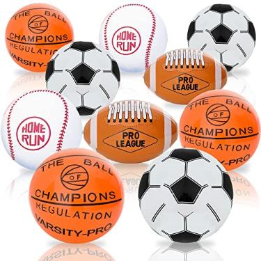 Imagem de ArtCreativity Bolas de praia esportivas, conjunto de 12, bolas infláveis de futebol, beisebol, basquete e futebol, bolas de praia infláveis para crianças, esportes, praia, brinquedos de piscina