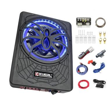 Imagem de VR-robot Subwoofer de 800 W, subwoofer fino para carro e pacote de amplificador com luz ambiente, som estéreo alto, graves profundos, perfeito para caminhão/SUV/Jeep/MPV