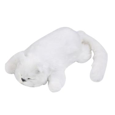 Imagem de Colaxi Brinquedo eletrônico para gatos, animal de estimação que ri, brinquedo interativo realista para educação infantil, Branco