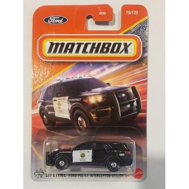 Imagem de Matchbox Ford Police Interceptor Utility, Black & White, 1:64 Scale Diecast Car, 75/125