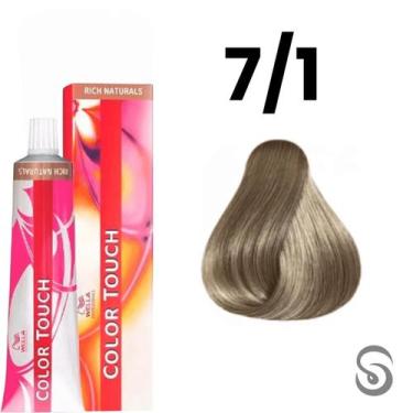 Imagem de Wella Color Touch Tonalizante 7/1 Louro Médio Acinzentado Rich Natural