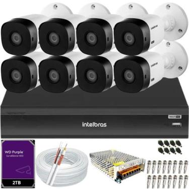 Imagem de Kit Intelbras 8 Câmeras Segurança 1220b Full hd Dvr Imhdx 3108 Hd 2Tb 