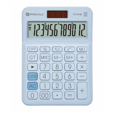 Imagem de Calculadora de mesa 12 dígitos PC108-BL - Procalc