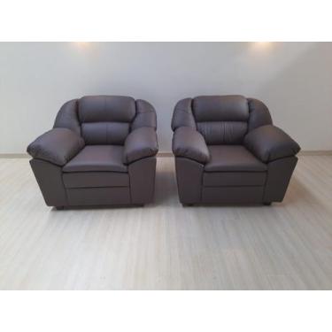 Imagem de Sofá Fixo De Couro Natural Legítimo  Dallas - Fiori Sofás, Poltrona: 1