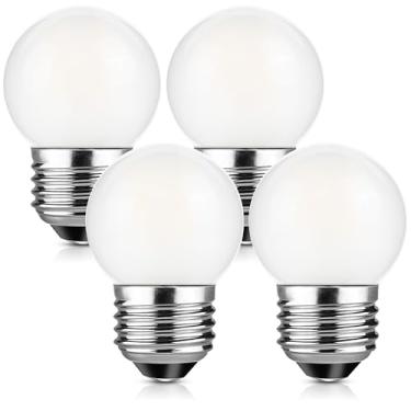 Imagem de Guangyue Lâmpada LED Edison Dimmable G40 3W Equivalente a 25 Watt Mini Globo Lâmpada para Mesa de Cabeceira Banheiro, Fosco, Branco Quente 2700K, 260 Lúmen, Pacote com 4
