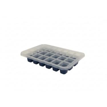 Imagem de Forma De Gelo Premium De Plástico E Silicone Com 32 Cubos Bandeja Flexível Para Congelador