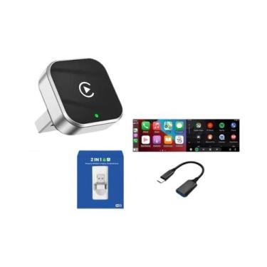 Imagem de Adaptador Universal Wireless CarPlay E Android Auto USB Dongle Para To