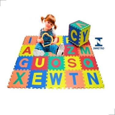 Imagem de Tapete Tatame Eva Infantil Letras Emborrachado 26pcs Grosso - EVAMAX