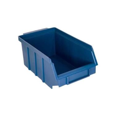 Imagem de Caixa Box Gaveteiro Industrial Bin Azul N4 9X13X19CM - Caixaplast