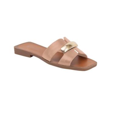 Imagem de Sandália Rasteira Fem Bottero Couro Marrom 368306-3
