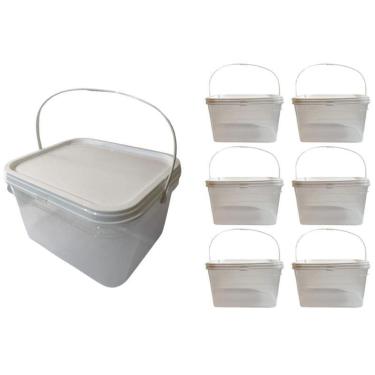 Imagem de Balde Para Roupa De Bebe 2.4L Transparente-Kit 6 Pçs
